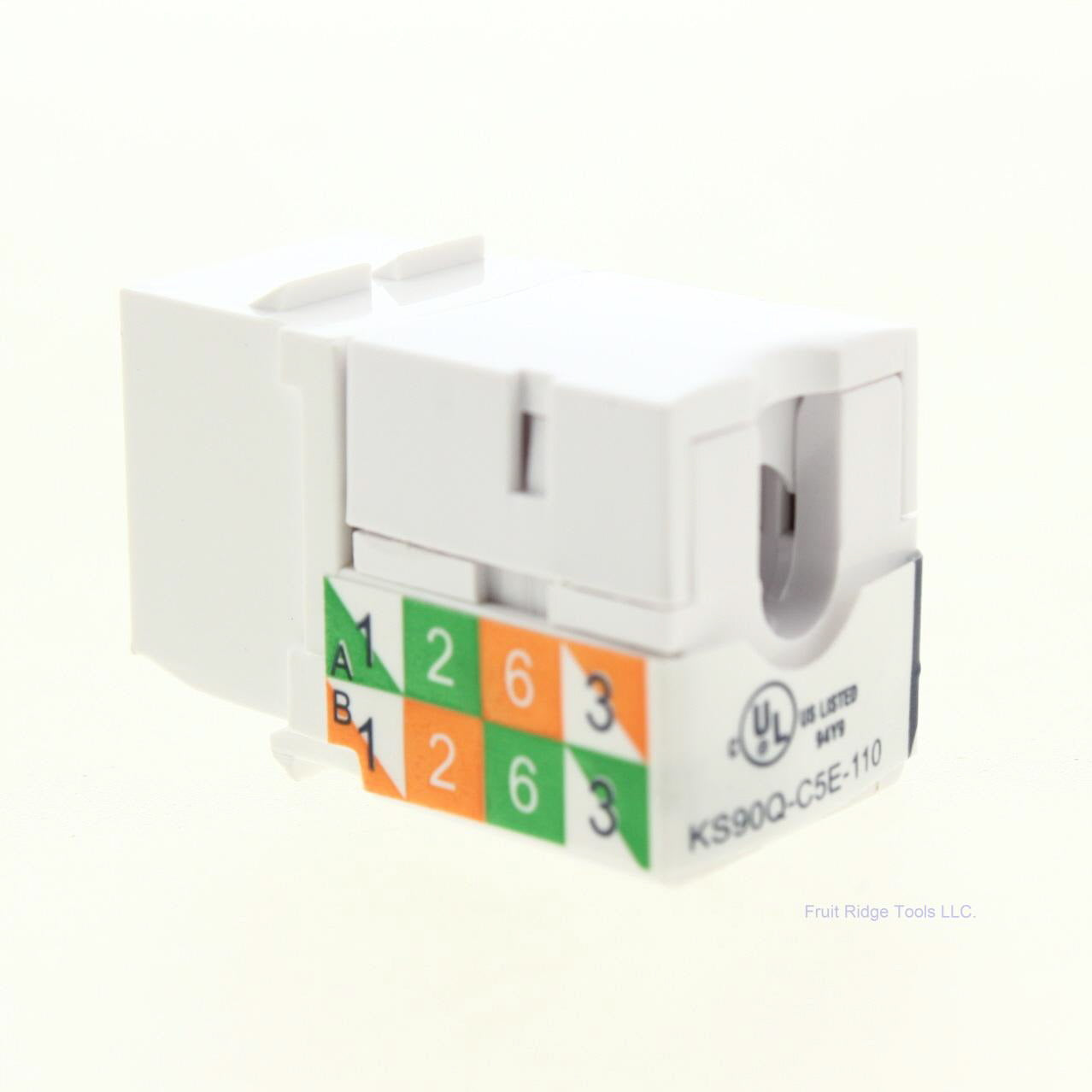 Eaton 5547-5EW White Cat5e Snap-In Modular Data Jack 110 Style 8-Position RJ45
