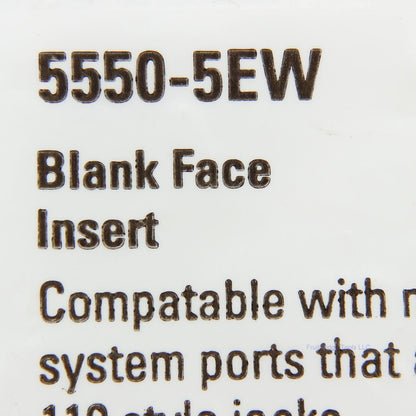 Eaton 5550-5EW White Modular Wallplate Solid Blank One Port Filler Insert
