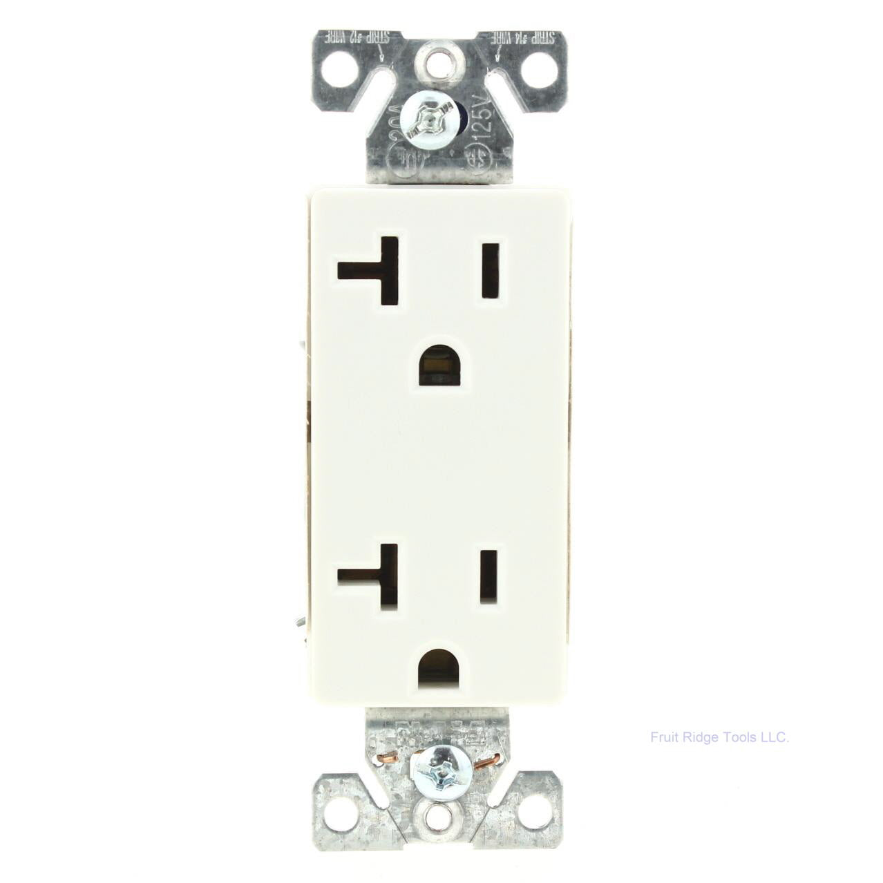Eaton White Commercial Decorator Receptacle Duplex Outlet 5-20R 20A Bulk 6352WM