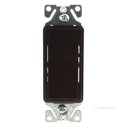 Eaton Brown Residential Single Pole On/Off Decorator Rocker Switch 15A 7501B