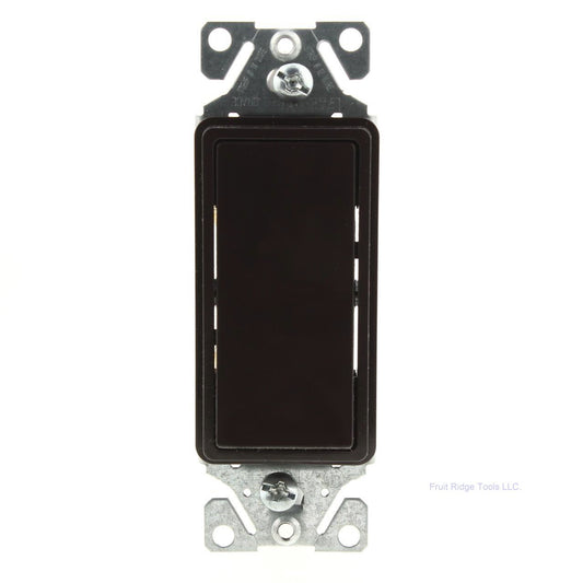 Eaton Brown Residential Single Pole On/Off Decorator Rocker Switch 15A 7501B