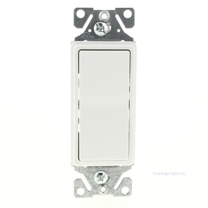Eaton 7501W White 15A Single Pole Decorator Rocker Wall Light Switch Boxed