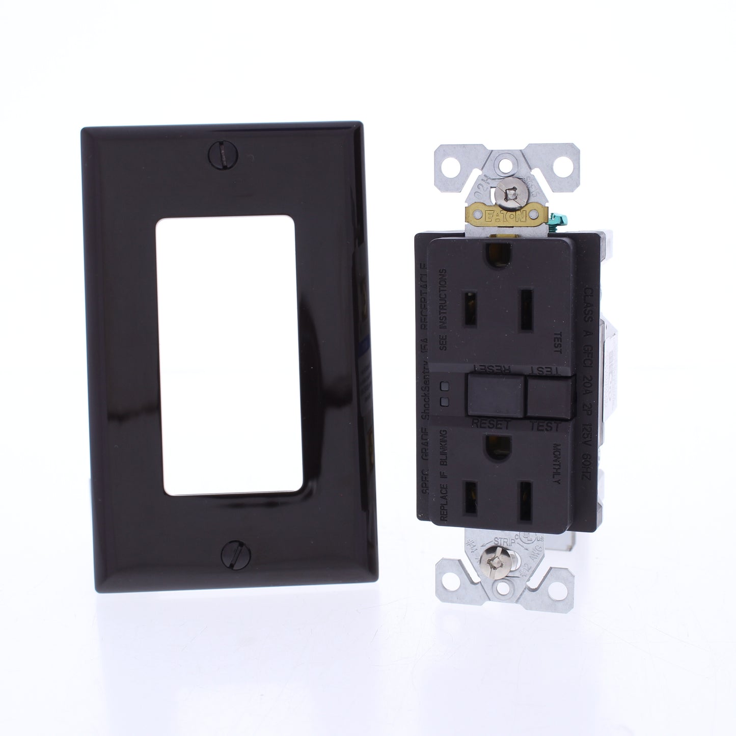 Eaton SGF15B Brown 5-15R 15A GFCI Self-Testing Duplex GFI Receptacle Outlet 125V