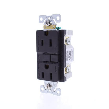 Eaton SGF15B Brown 5-15R 15A GFCI Self-Testing Duplex GFI Receptacle Outlet 125V