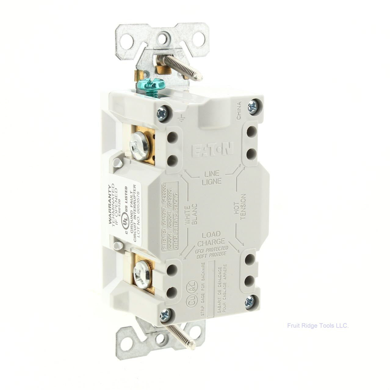 Eaton SGF15W White 15A GFCI Self-Testing Outlet Duplex Receptacle 125V 5-15R