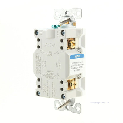 Eaton SGF15W White 15A GFCI Self-Testing Outlet Duplex Receptacle 125V 5-15R