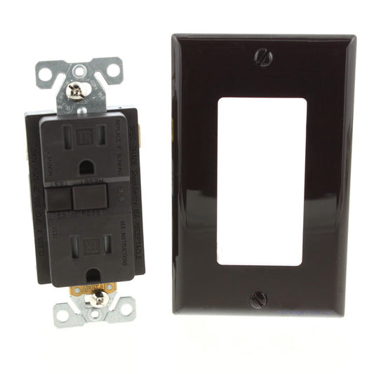 Eaton TRSGF15B Brown 5-15R 15A Gfci Self-Test Outlet Receptacle Tamper Resistant