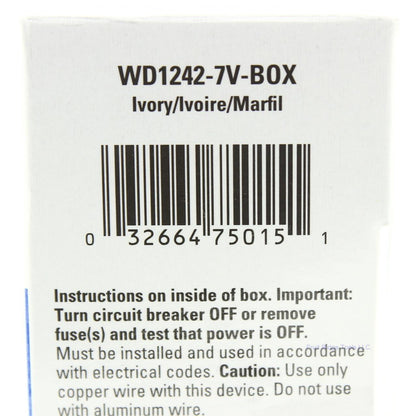 Eaton Wiring Ivory 4-WAY Toggle Wall Light Switches 15A 120/277V WD1242-7V