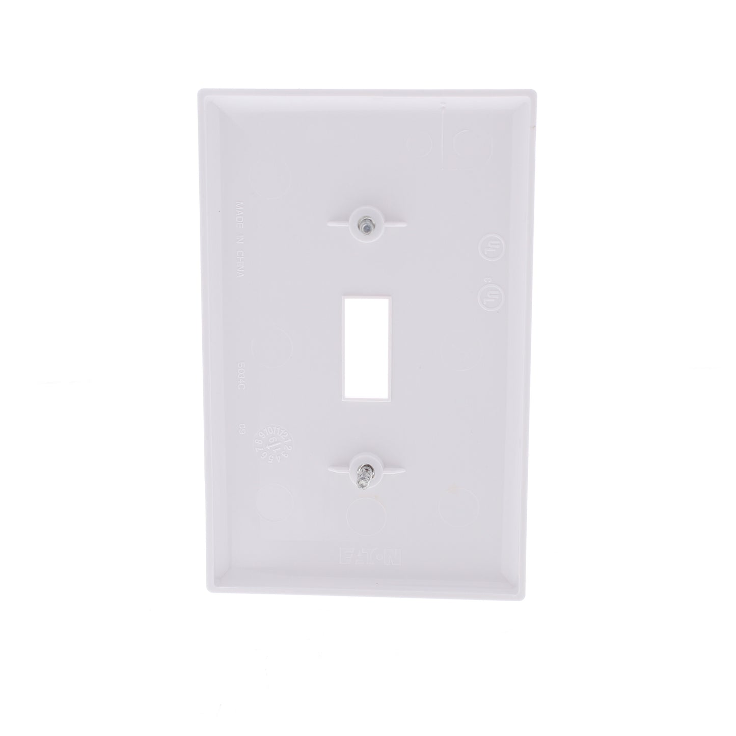 25 Eaton White Unbreakable Mid-size Switch Cover Wallplate 1G Switchplates PJ1W