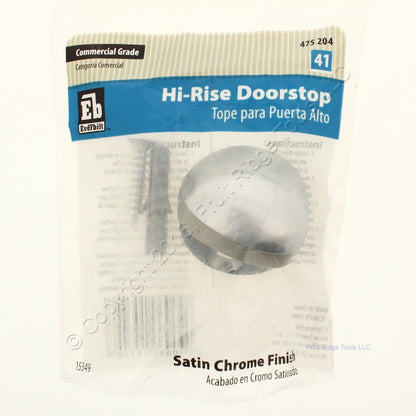 Everbilt 15349 Satin Chrome Finish Hi-Rise Bumper Doorstop Guard Block