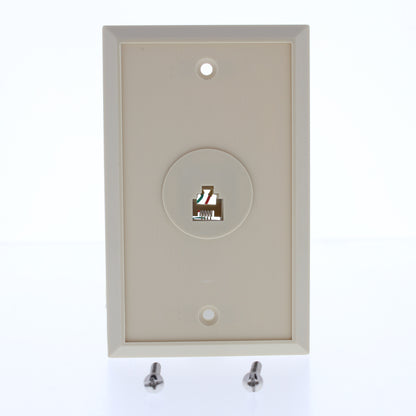 EZ-Flow 61001 Ivory 1-Gang Telephone Jack Thermoplastic Nylon Wallplate Cover