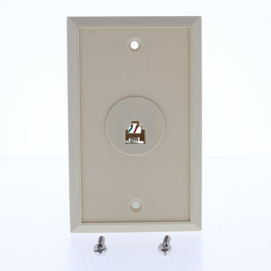 EZ-Flow 61001 Ivory 1-Gang Telephone Jack Thermoplastic Nylon Wallplate Cover