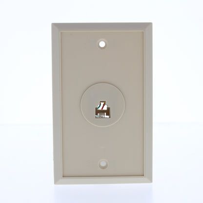 EZ-Flow 61001 Ivory 1-Gang Telephone Jack Thermoplastic Nylon Wallplate Cover