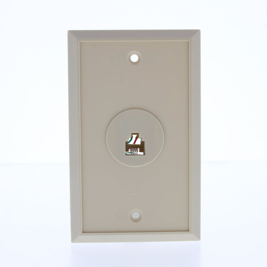 EZ-Flow 61001 Ivory 1-Gang Telephone Jack Thermoplastic Nylon Wallplate Cover