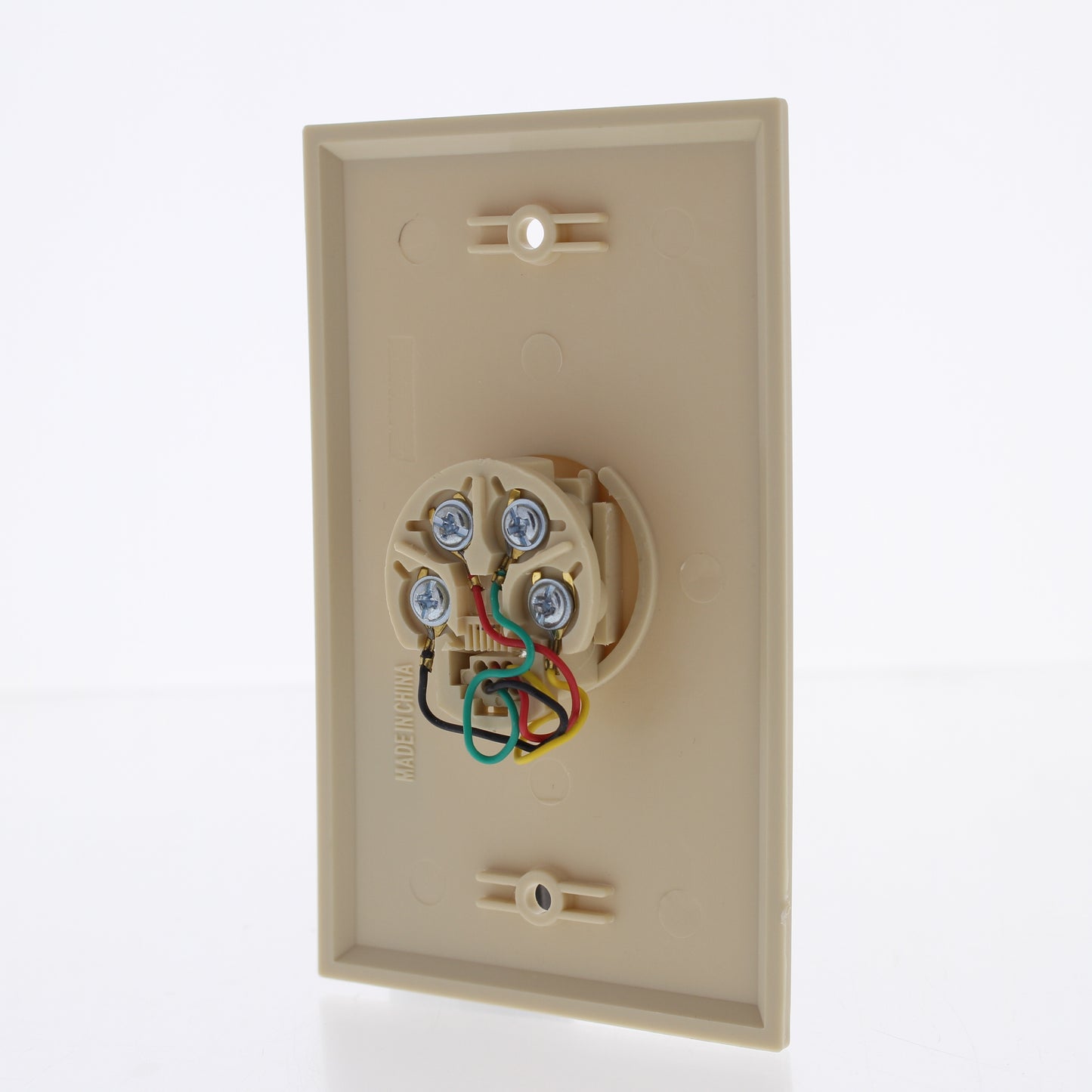 EZ-Flow 61001 Ivory 1-Gang Telephone Jack Thermoplastic Nylon Wallplate Cover