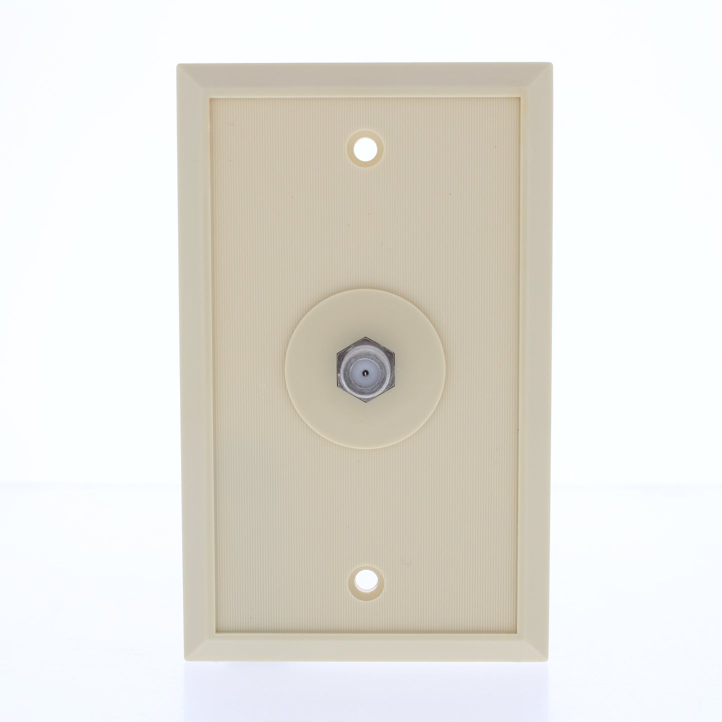 EZ-Flow Ivory 1-Gang Coxial F-Connector Coax Thermoplastic Nylon Wallplate Cover