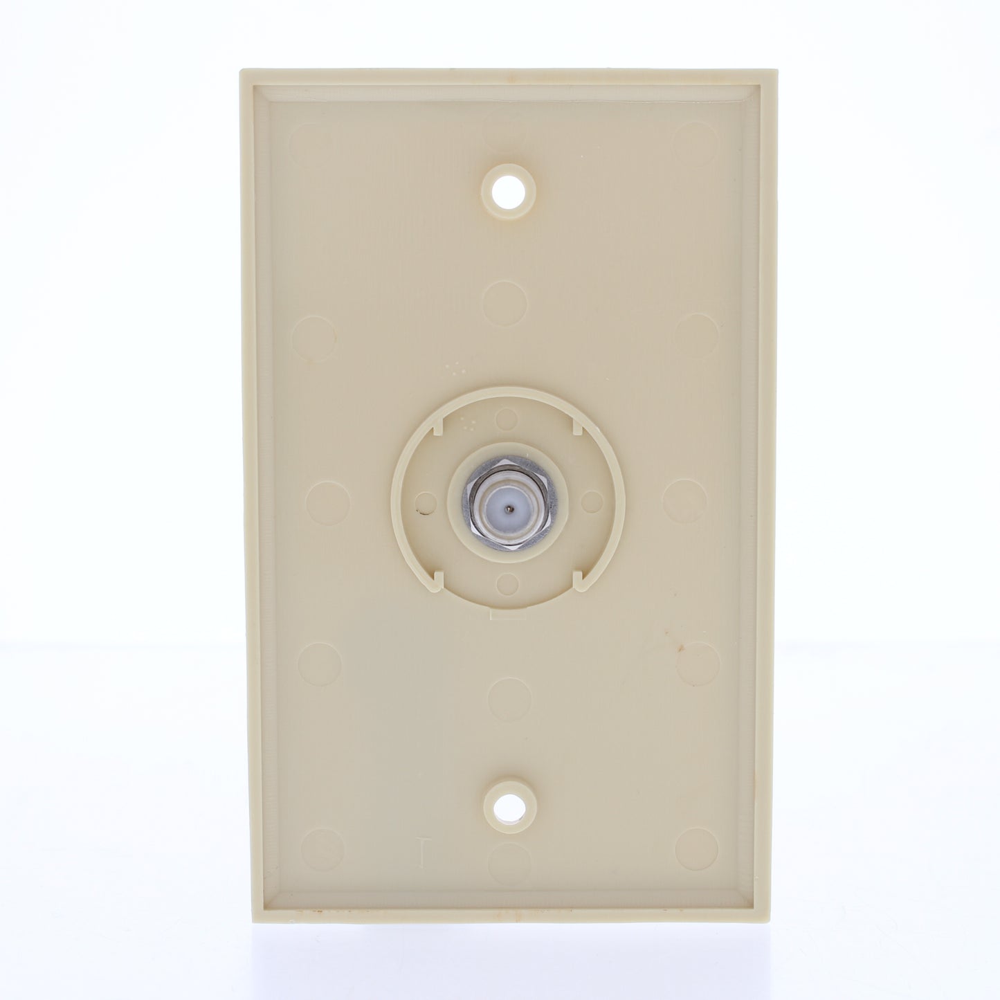 EZ-Flow Ivory 1-Gang Coxial F-Connector Coax Thermoplastic Nylon Wallplate Cover