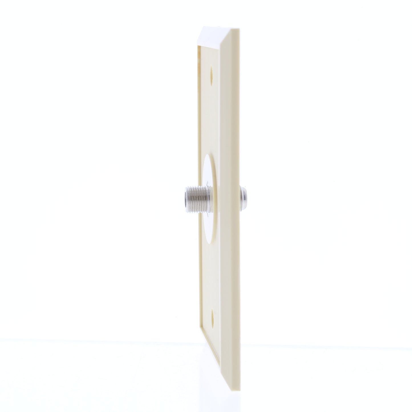 EZ-Flow Ivory 1-Gang Coxial F-Connector Coax Thermoplastic Nylon Wallplate Cover