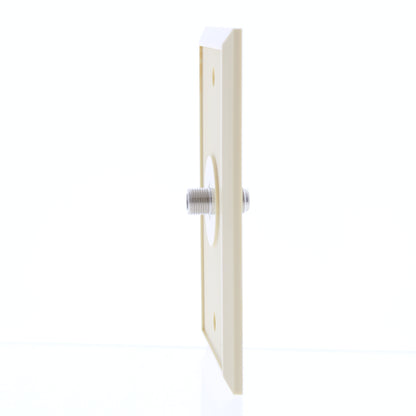 EZ-Flow Ivory 1-Gang Coxial F-Connector Coax Thermoplastic Nylon Wallplate Cover