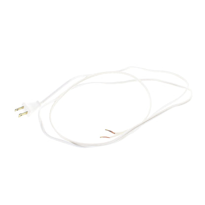 White Lamp Cord Replacement Wire Cable 18/2 SPT-2 10A 125V 2-Wire Stranded