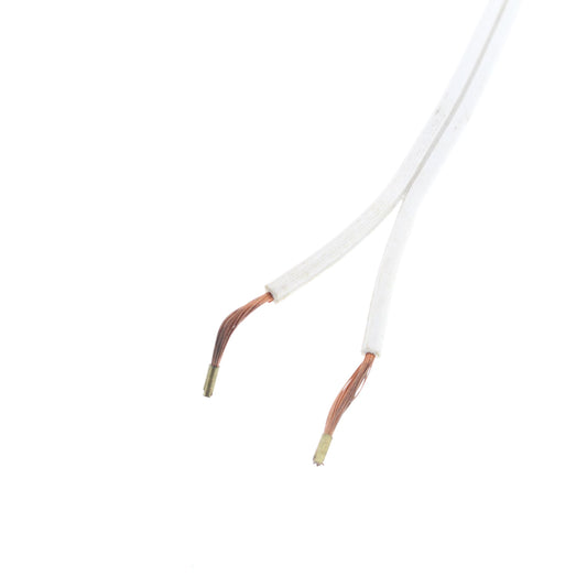 White Lamp Cord Replacement Wire Cable 18/2 SPT-2 10A 125V 2-Wire Stranded