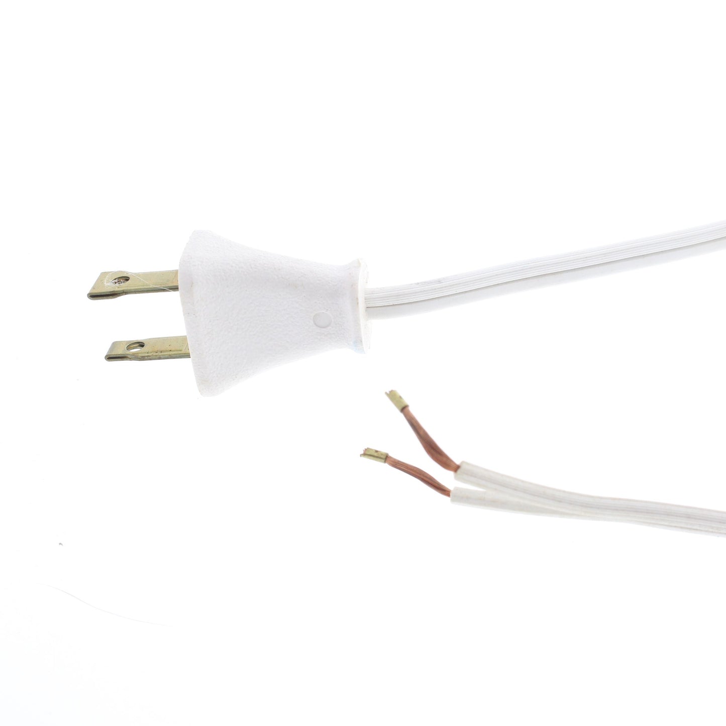 White Lamp Cord Replacement Wire Cable 18/2 SPT-2 10A 125V 2-Wire Stranded
