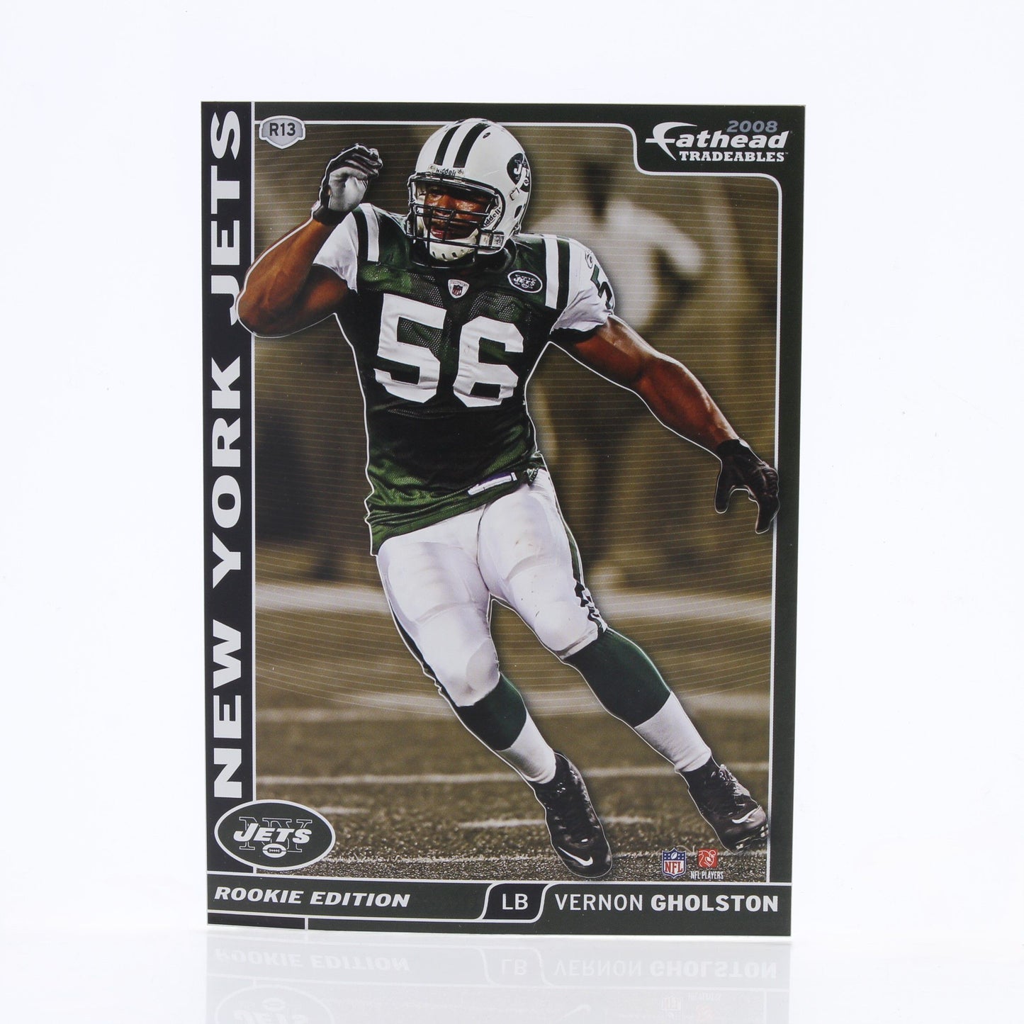 Vernon Gholston York Jets NFL 2008 Rookie Fathead Player Wall Decal 5"x7"