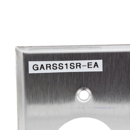 Garvin SS1SR Brushed Stainless Steel 1-Gang 1.41 Dia Hole Outlet Cover Wallplate