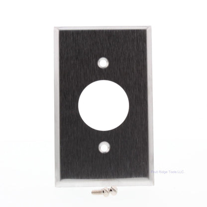 Garvin SS1SR Brushed Stainless Steel 1-Gang 1.41 Dia Hole Outlet Cover Wallplate