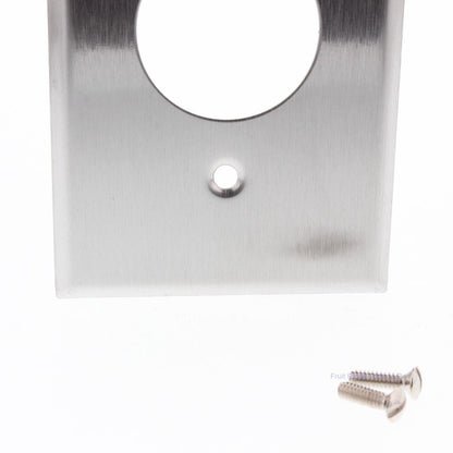Garvin SS1SR Brushed Stainless Steel 1-Gang 1.41 Dia Hole Outlet Cover Wallplate
