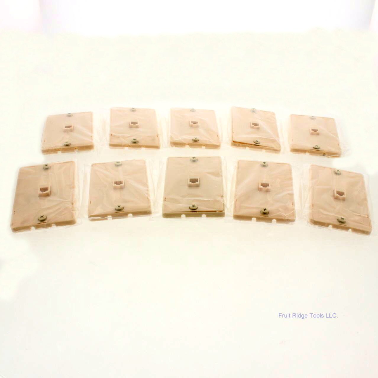 GC Electronics Ivory Quick Mount Telephone Jack 4-Conductor Wall Jack 10pcs
