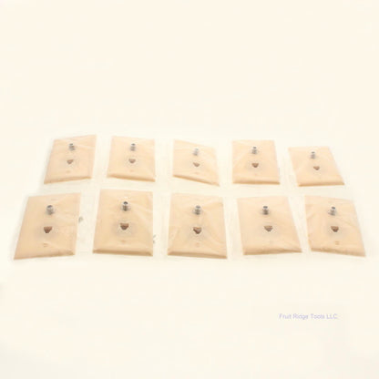 GC Electronics 30-9732 Ivory 4-Conductor F-Type Coaxial Flush Wallplates 10pcs