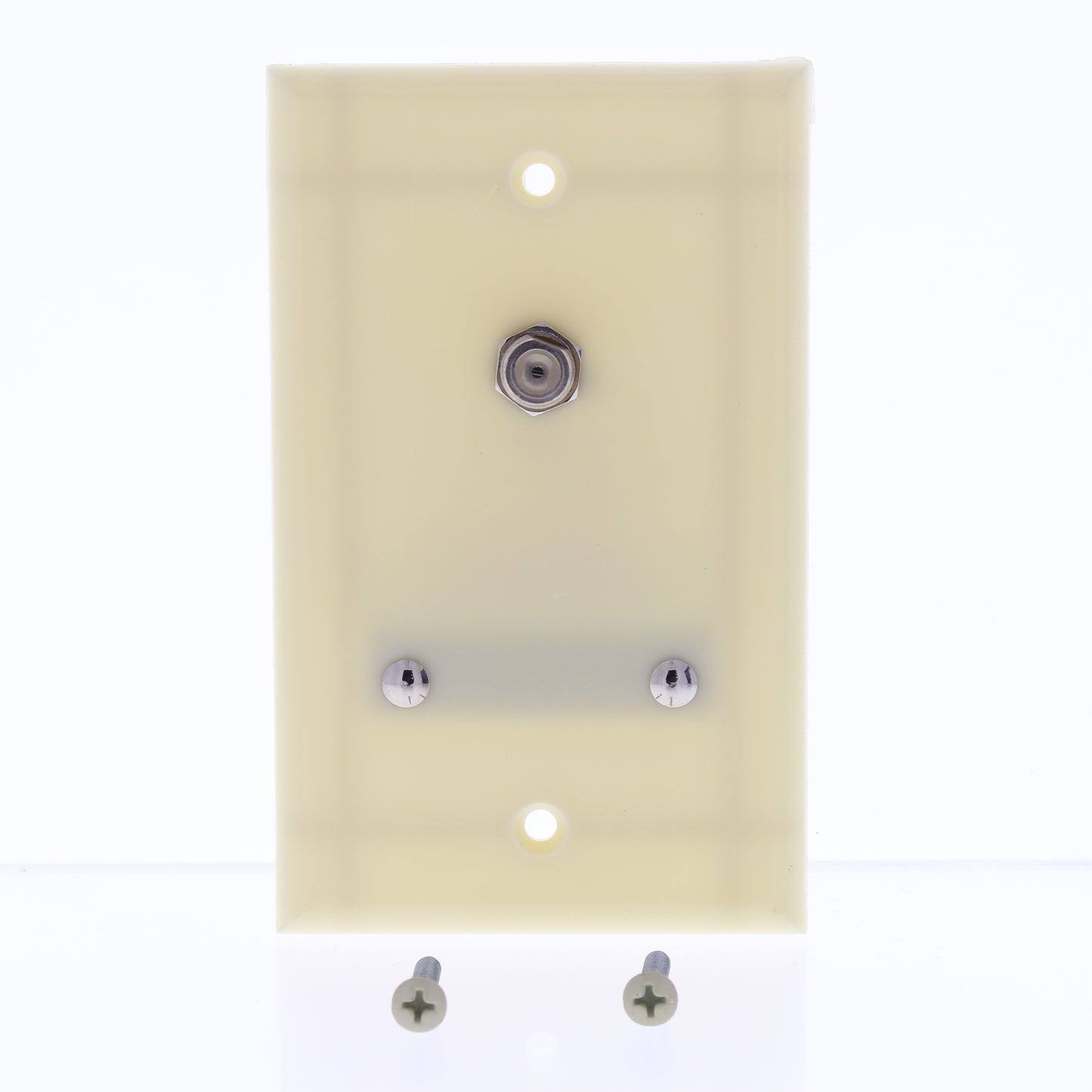 GC Electronics 32-3065-BU Ivory 1-Gang Vintage Coaxial Cable Thermoset Wallplate