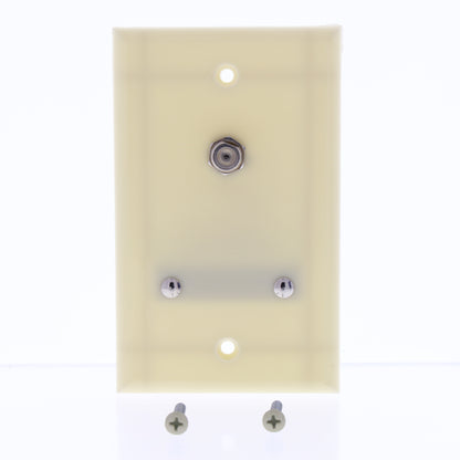 GC Electronics 32-3065-BU Ivory 1-Gang Vintage Coaxial Cable Thermoset Wallplate