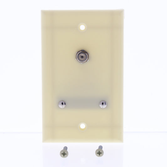 GC Electronics 32-3065-BU Ivory 1-Gang Vintage Coaxial Cable Thermoset Wallplate