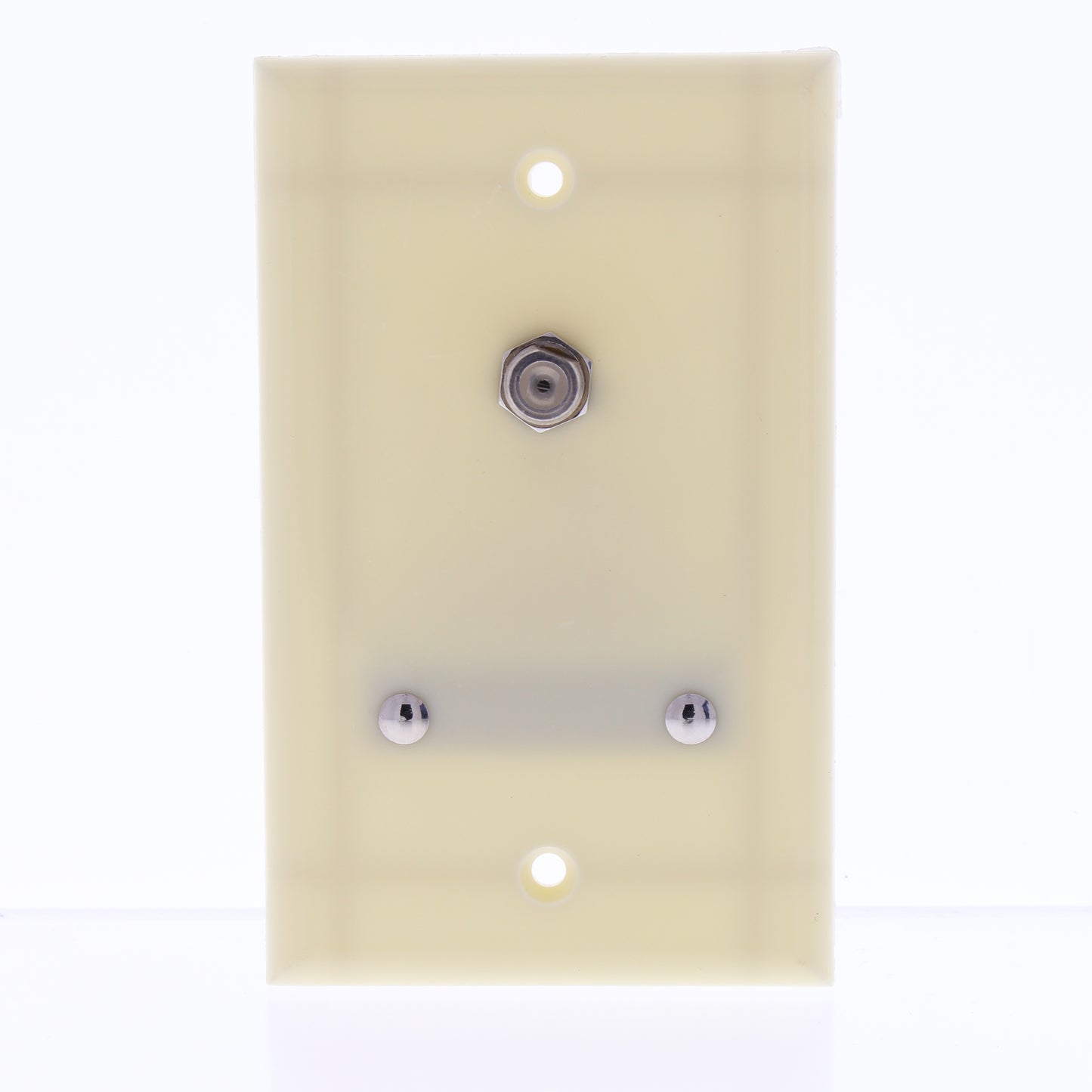 GC Electronics 32-3065-BU Ivory 1-Gang Vintage Coaxial Cable Thermoset Wallplate