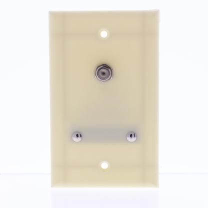 GC Electronics 32-3065-BU Ivory 1-Gang Vintage Coaxial Cable Thermoset Wallplate