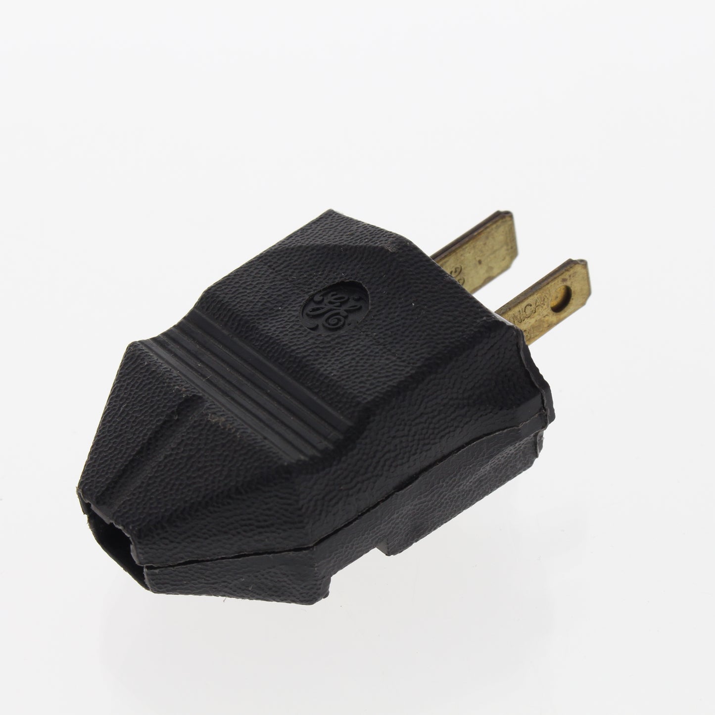 GE 101 Black Polarized Non-Grounding 15A Straight Blade Plug 125V NEMA 1-15P