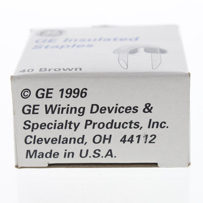 40 Brown GE Low-Voltage Wiring Insulated Staples 2540-1