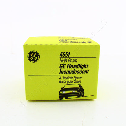 GE 4651 Incandescent Sealed GLASS High Beam Light Lamp Fits 4-Headlight Systems