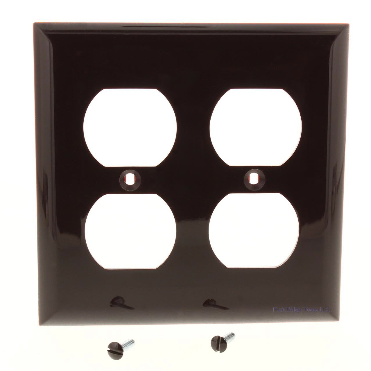 GE Brown Unbreakable Duplex Wallplate 2-Gang Receptacle Nylon Cover N81102-SP