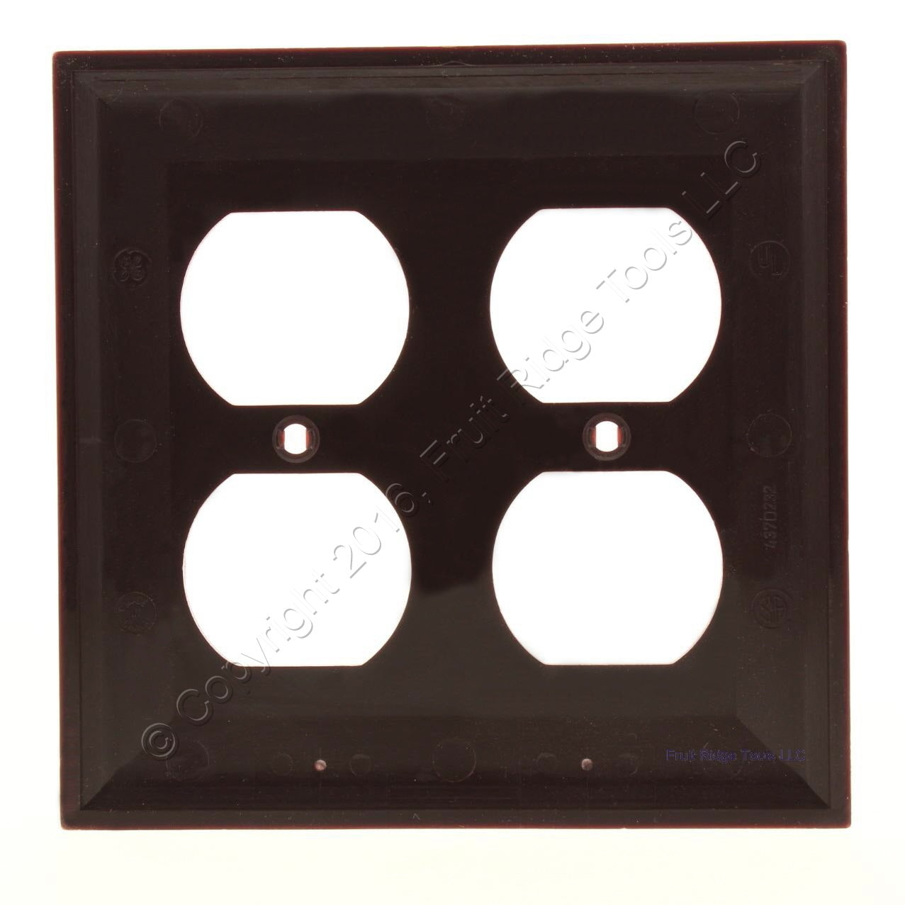GE Brown Unbreakable Duplex Wallplate 2-Gang Receptacle Nylon Cover N81102-SP
