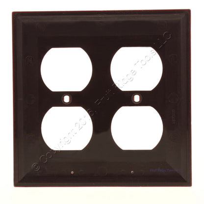 GE Brown Unbreakable Duplex Wallplate 2-Gang Receptacle Nylon Cover N81102-SP