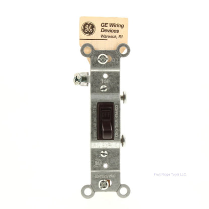 General Electric Brown Single Pole Toggle Switch 15A 120V