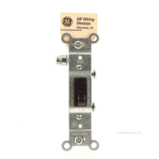 General Electric Brown Single Pole Toggle Switch 15A 120V
