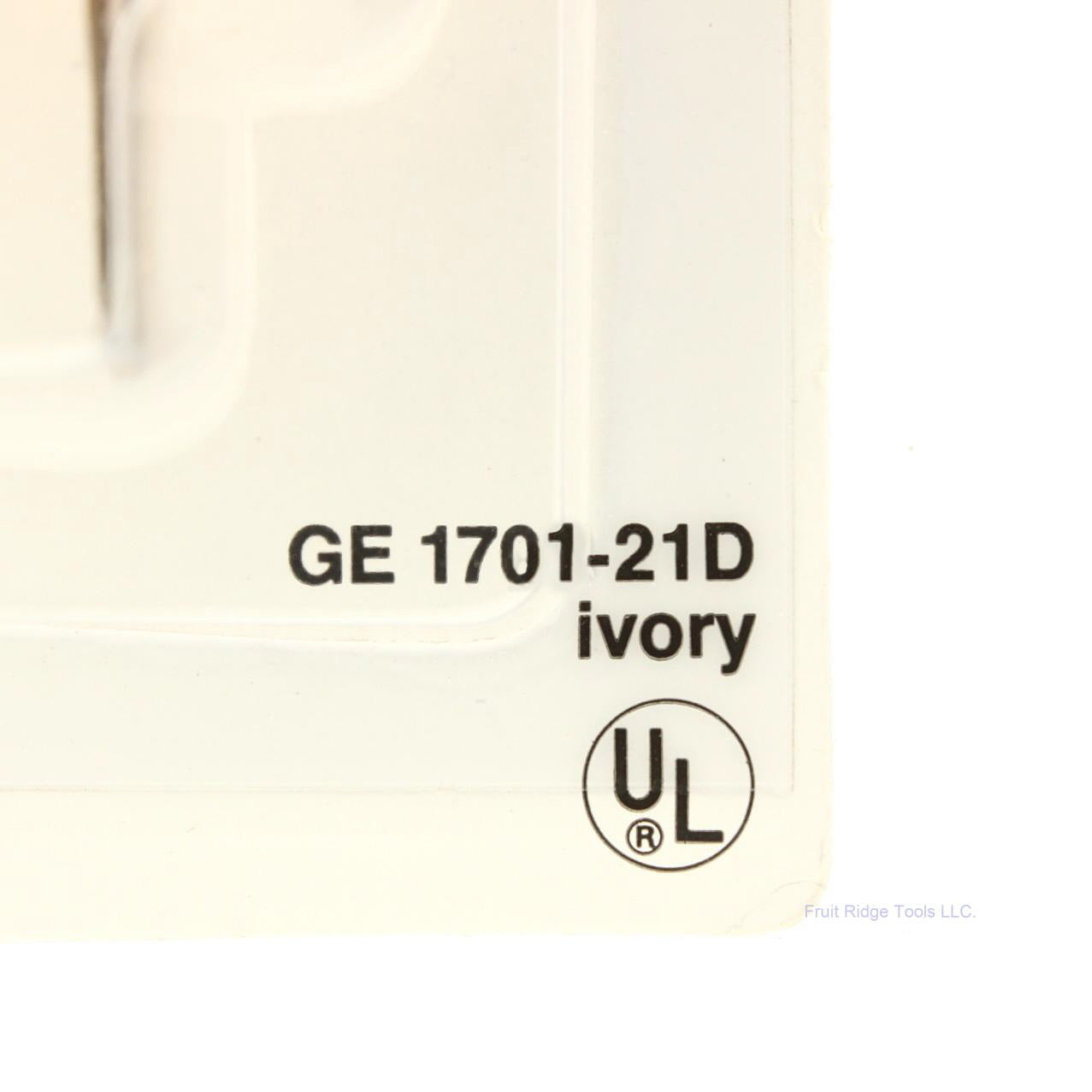GE GE1701-21D Ivory Polarized 2-Prong Plug-In Lamp Socket Adapter 125V 600W