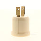 GE GE1701-21D Ivory Polarized 2-Prong Plug-In Lamp Socket Adapter 125V 600W