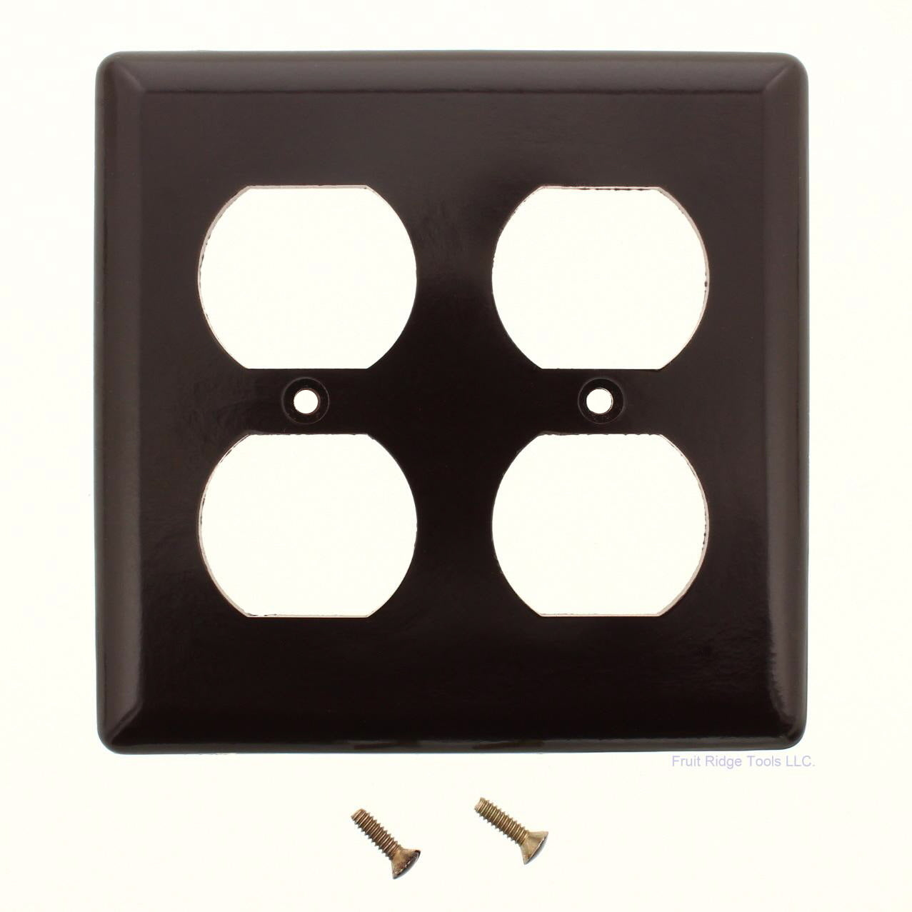 General Electric 57148 Brown 2-Gang Duplex Receptacle Thermoset Wallplate Cover