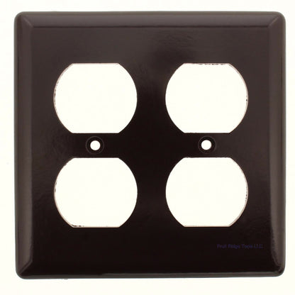 General Electric 57148 Brown 2-Gang Duplex Receptacle Thermoset Wallplate Cover