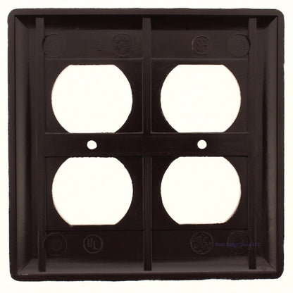 General Electric 57148 Brown 2-Gang Duplex Receptacle Thermoset Wallplate Cover